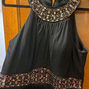 Formal Black gown with gold beading